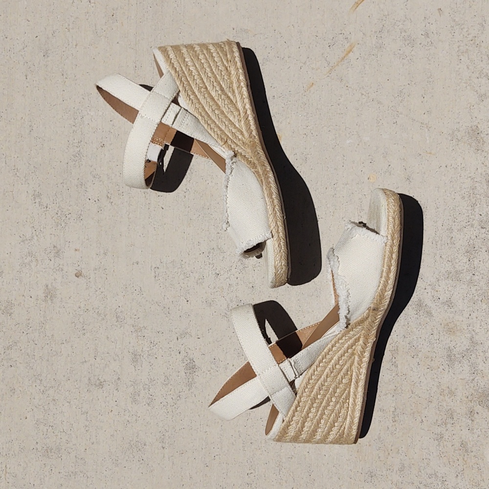 Lucky Brand Women's LK - Mindra Espadrille Wedge Sandal White Size 8